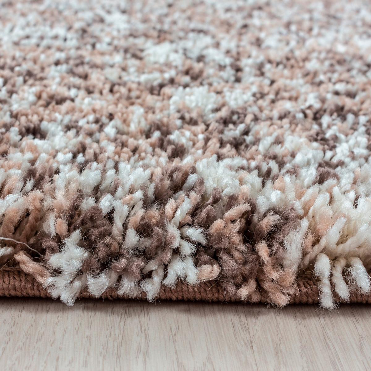 Hochflorteppich Enjoy - Beige, KONVENTIONELL, Textil (160/160cm) - Novel