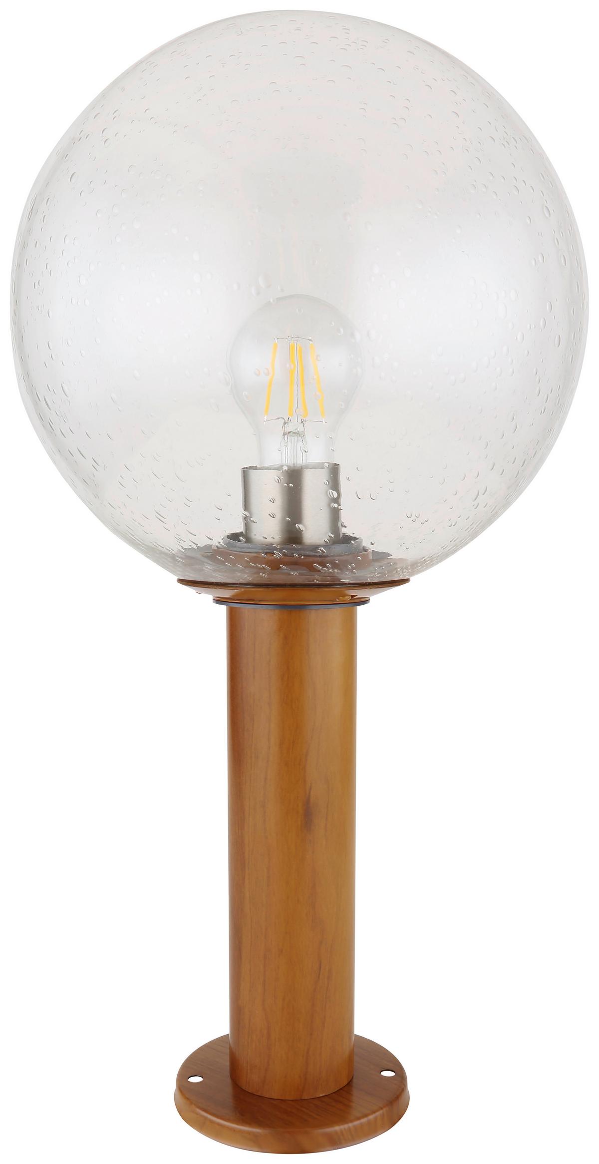 Außenleuchte Ossy 15 Watt Glas - Klar/Naturfarben, Basics, Glas/Metall (25/50cm) - Globo