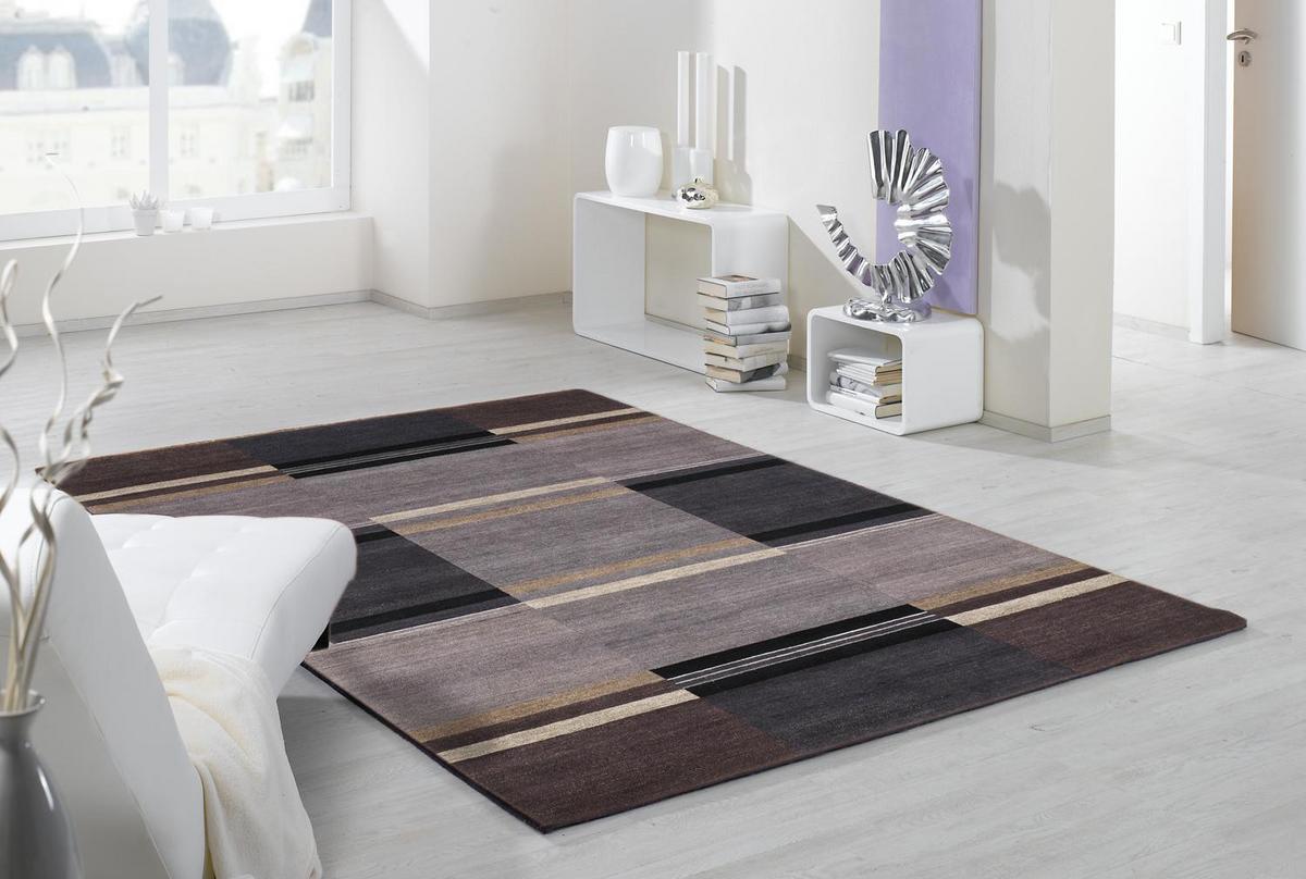 Orientalischer Webteppich Dunkelgrau Silik 70x140 cm - Dunkelgrau, Basics, Textil (70/140cm) - Cazaris