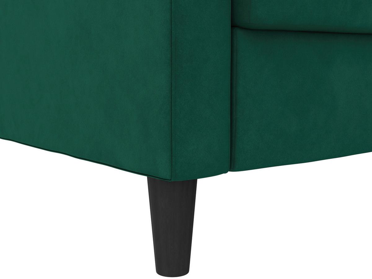 Ecksofa Palermo Dunkelgrün, mit Stauraum - Dunkelgrün/Schwarz, Basics, Textil (213/154cm) - Livetastic