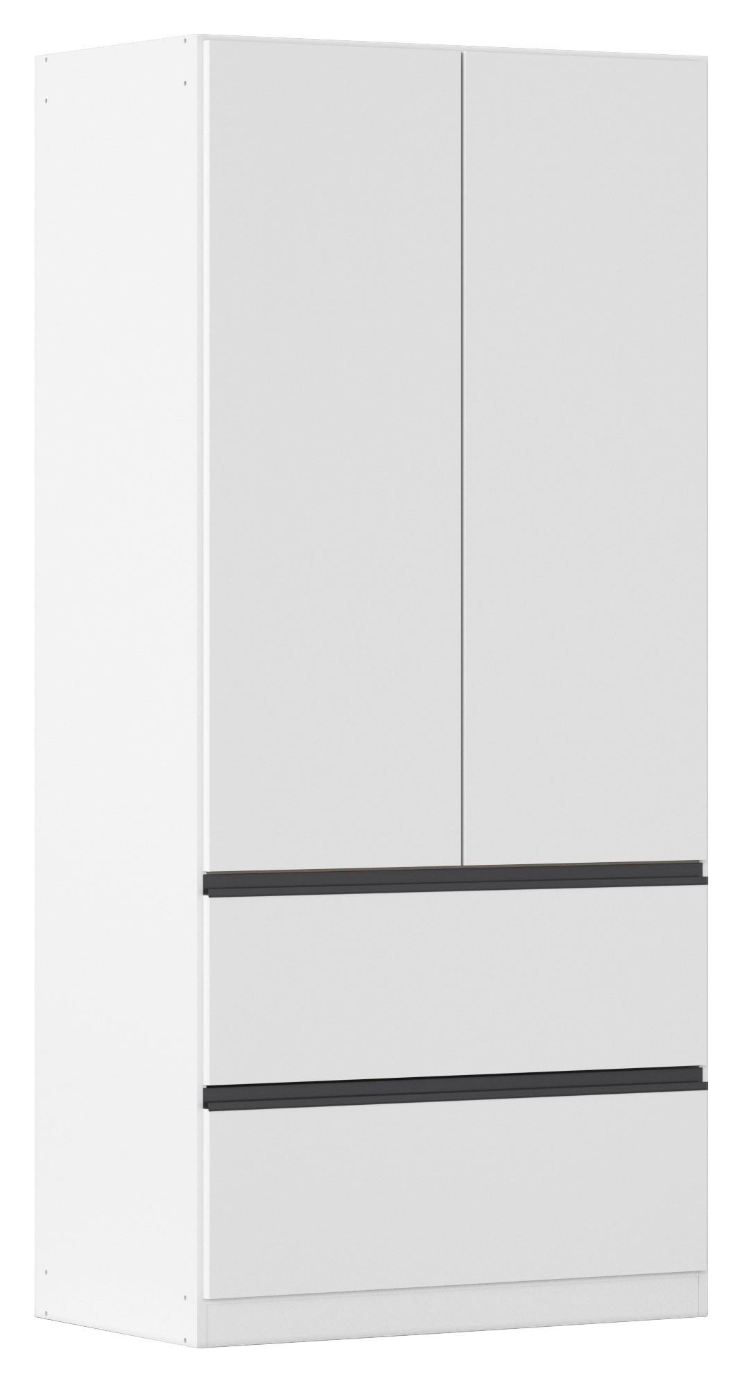 Drehtürenschrank Costa Weiß B: 91 cm - Weiß, MODERN, Holzwerkstoff (91/197/54cm) - Rauch Möbel