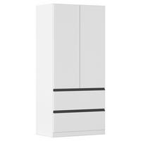 Drehtürenschrank Costa Weiß B: 91 cm - Weiß, MODERN, Holzwerkstoff (91/197/54cm) - Rauch Möbel