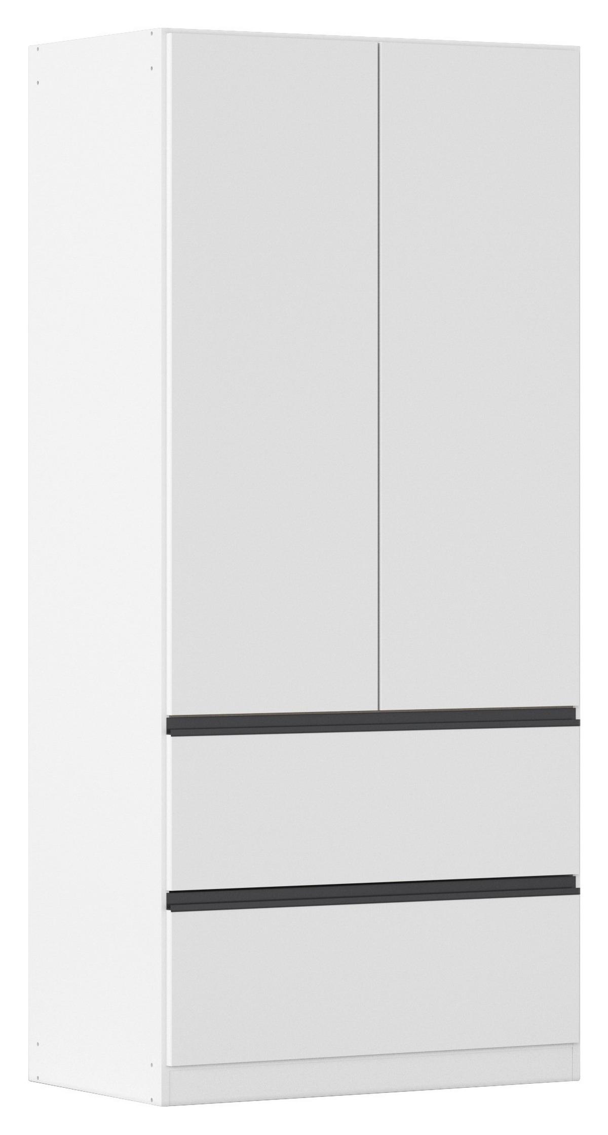 Drehtürenschrank Costa Weiß B: 91 cm - Weiß, MODERN, Holzwerkstoff (91/197/54cm) - Rauch Möbel
