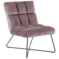 Sessel Alba - Schwarz/Rosa, MODERN, Textil/Metall (62/90/86cm) - MID.YOU