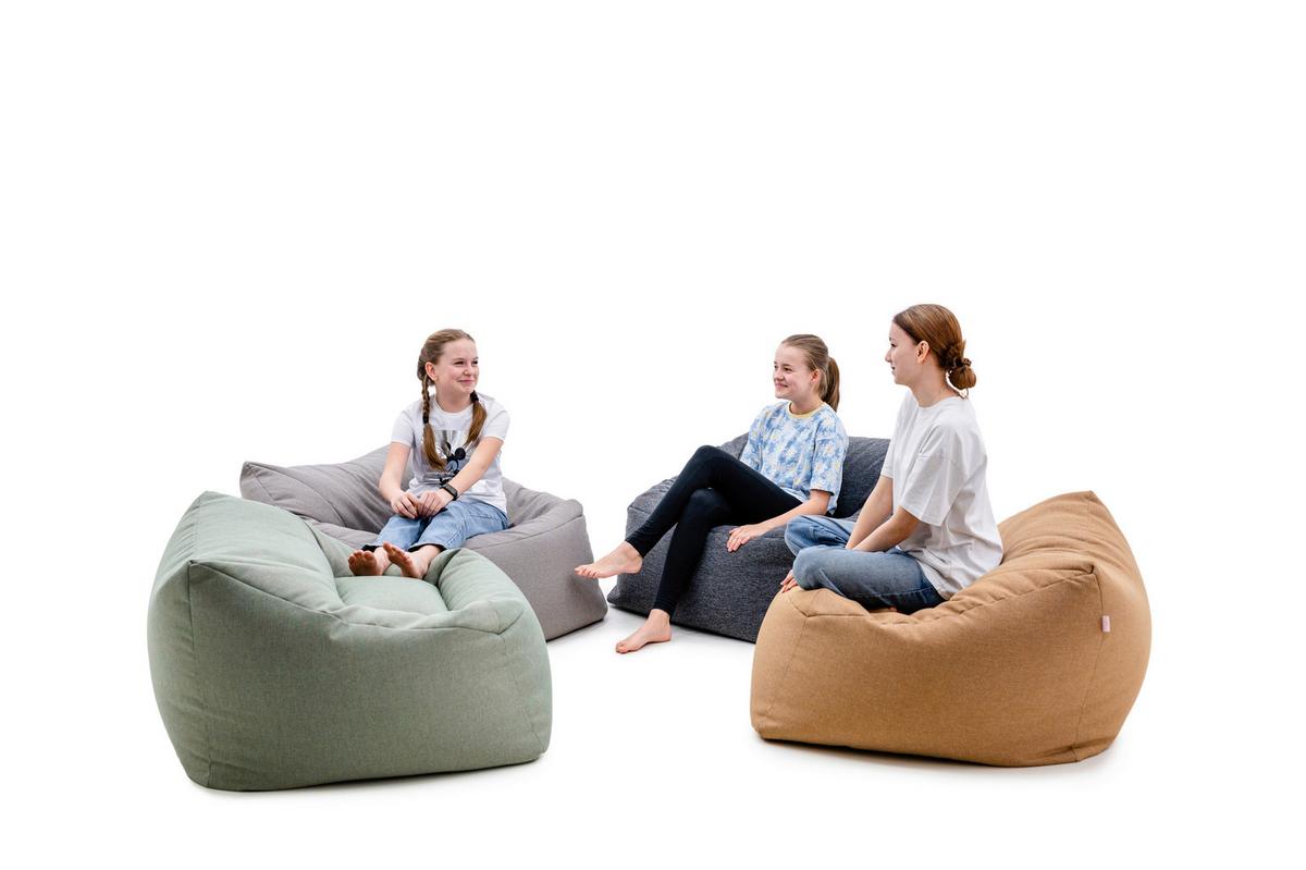 Sitzsack Dutch Beige - Beige, Basics, Textil (90/55/90cm) - Ondega