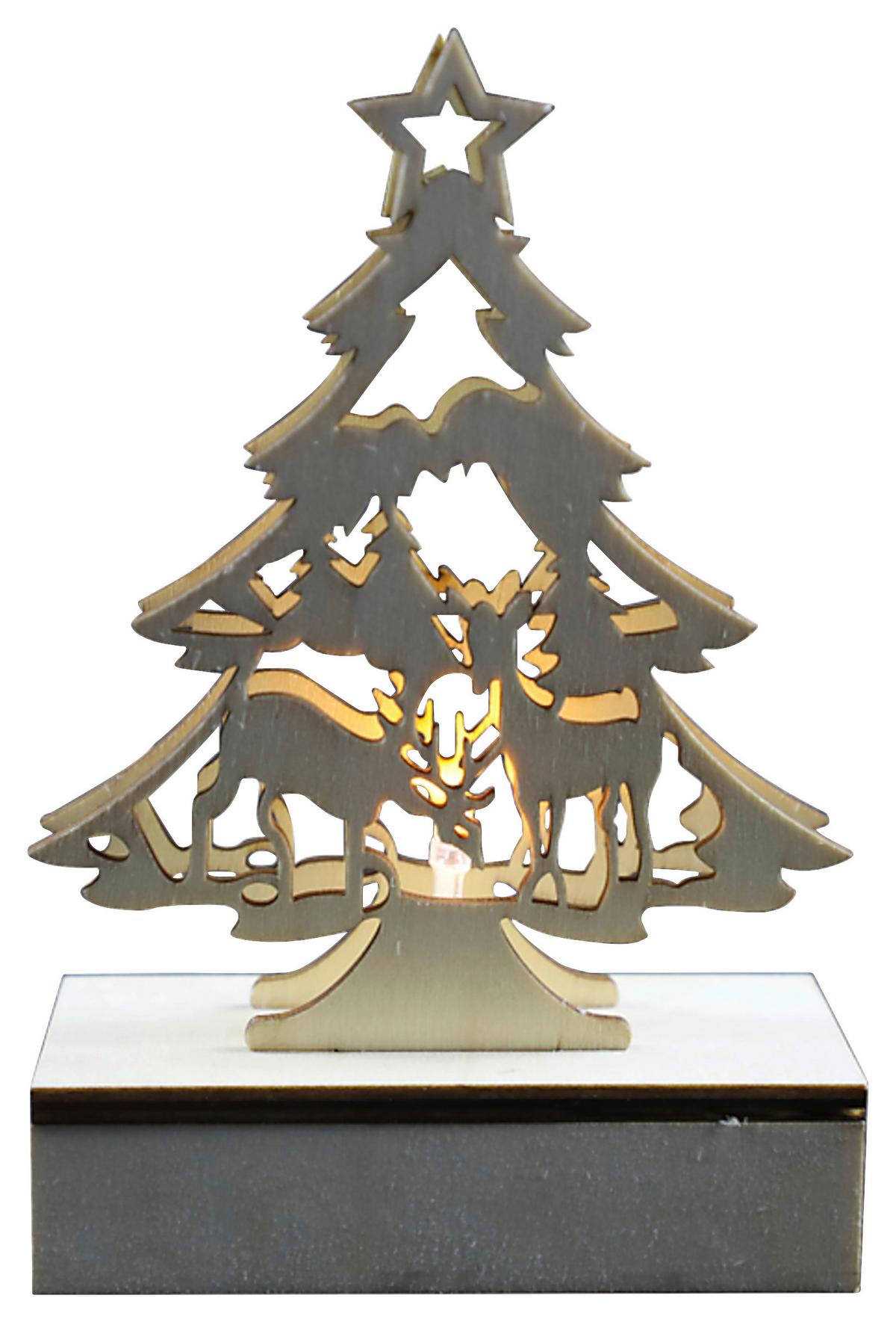 LED dekoračné svietidlo MELINO, D/Š/V: 10/4,5/15 cm - prírodná farba, Konventionell, drevo (10cm) - Modern Living