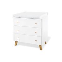 Wickelkommode 133420b Pan - Eichefarben/Weiß, Design, Holz/Holzwerkstoff (100/100/56-78cm) - Pinolino