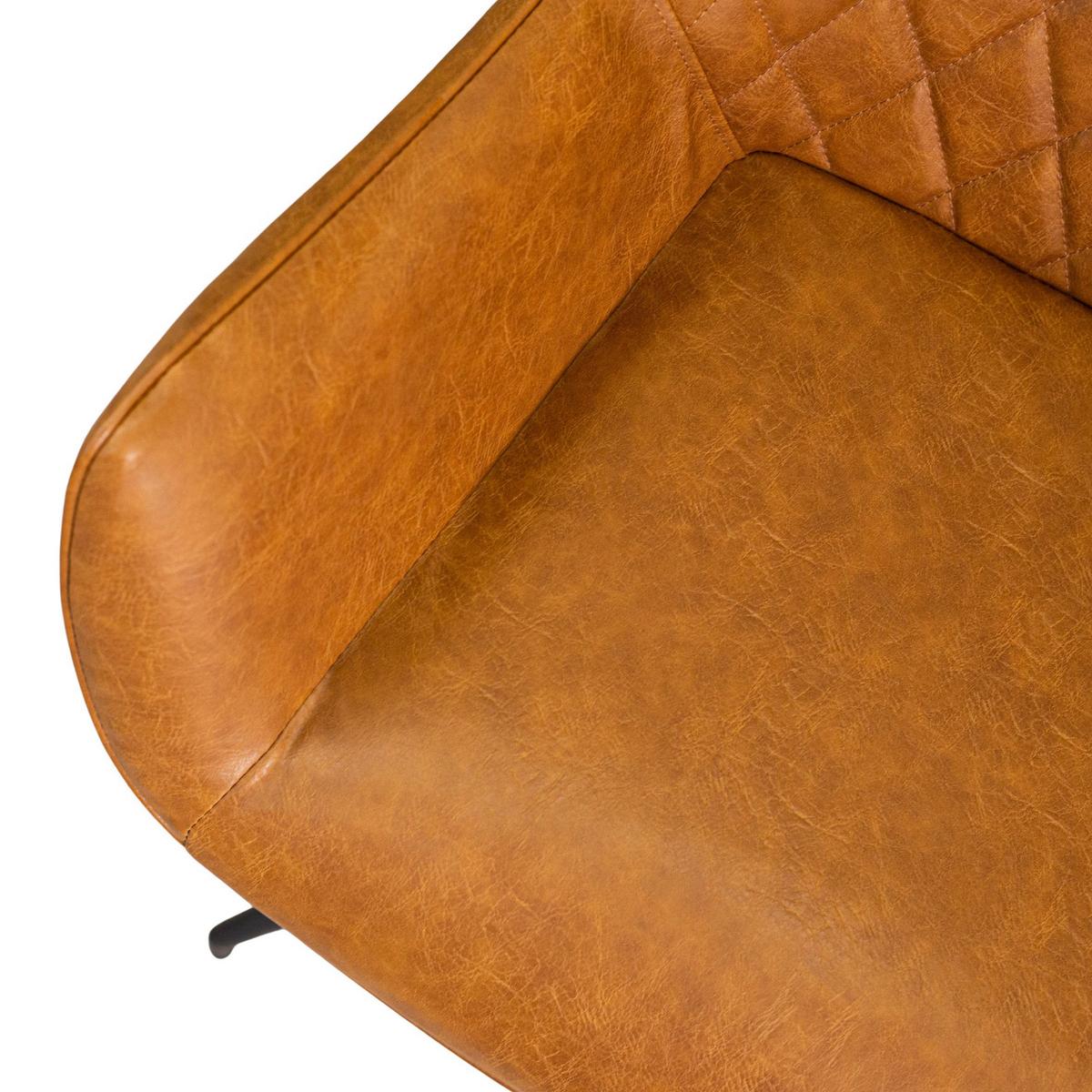 Armlehnstuhl-set Gabi Cognac - Cognac, KONVENTIONELL, Textil/Metall (62/82/61cm) - MID.YOU