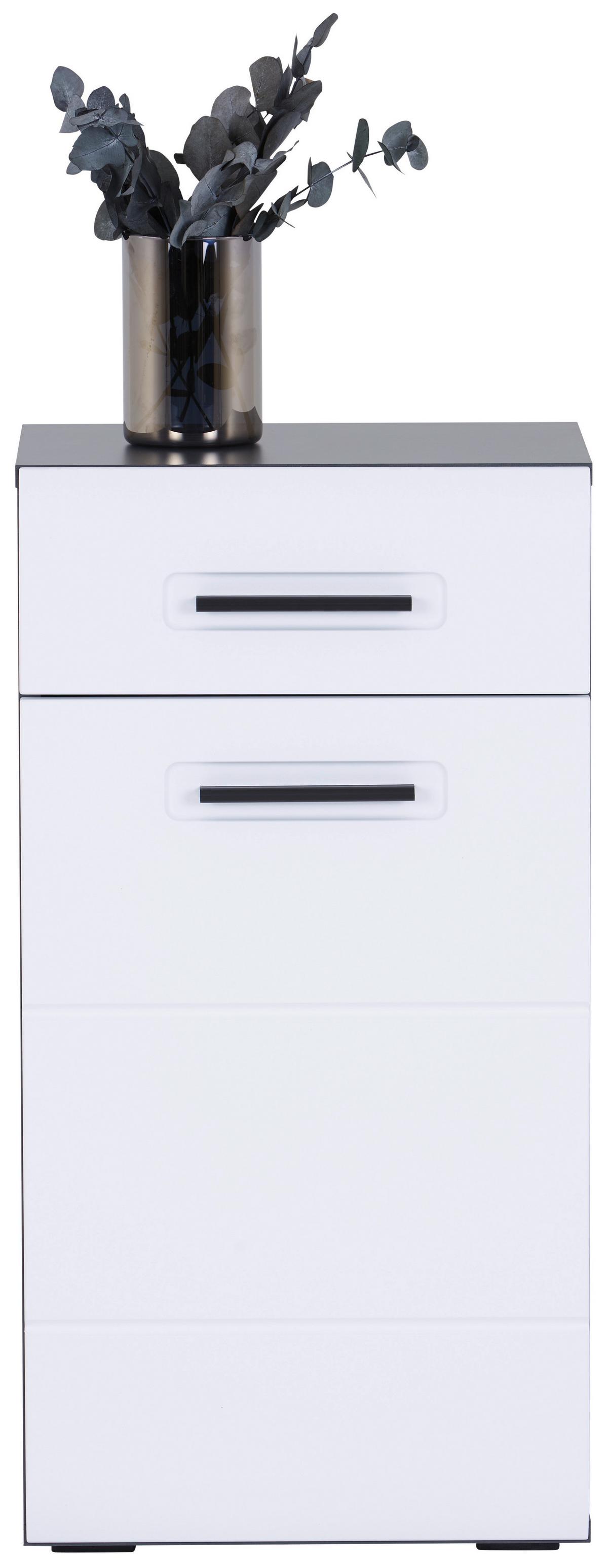 Alsószekrény Pearl New Snol 112 - antracit/fehér, Konventionell, faalapú anyag (40/77,4/29,6cm)