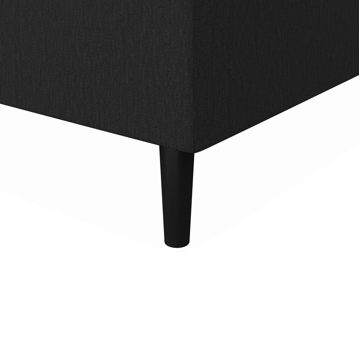 Boxspringová postel VIDA 90x200, tmavě šedá, s topperem - černá/tmavě šedá, Moderní, dřevo/textil (90/200cm) - Bessagi Home