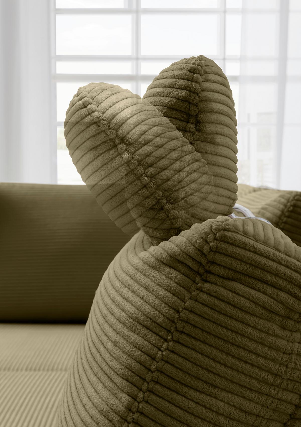 Eckschlafsofa Positano Olivgrün S: 261x206 Cm - Wildeiche/Olivgrün, MODERN, Textil (261/206cm) - Livetastic