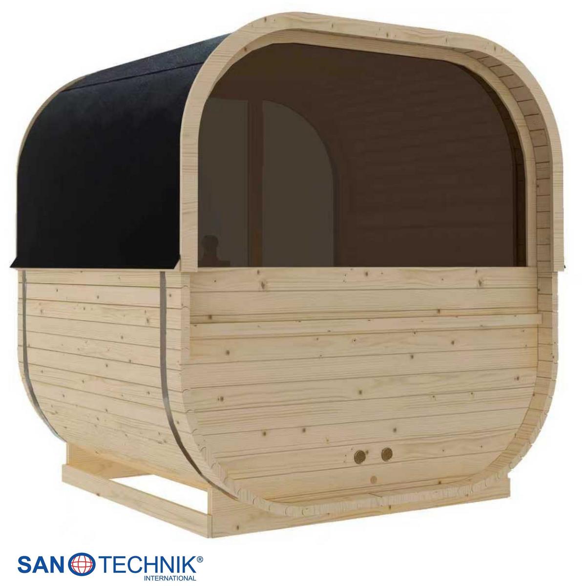 SAUNA Hanko Fichtefarben B: 180 cm - Fichtefarben, KONVENTIONELL, Holz (210/180/210cm) - Sanotechnik