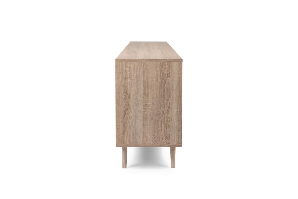 Sideboard Dekor Mit 4 Türen 180 Cm Bali Sonoma Eiche - Sonoma Eiche, Natur, Holzwerkstoff (180/71/40cm) - MID.YOU