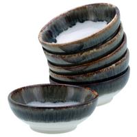 Dipschalenset 6 -Teilig. Cascade Steinzeug, Weiß/Blaugrau - Blaugrau/Weiß, Design, Keramik - Creatable