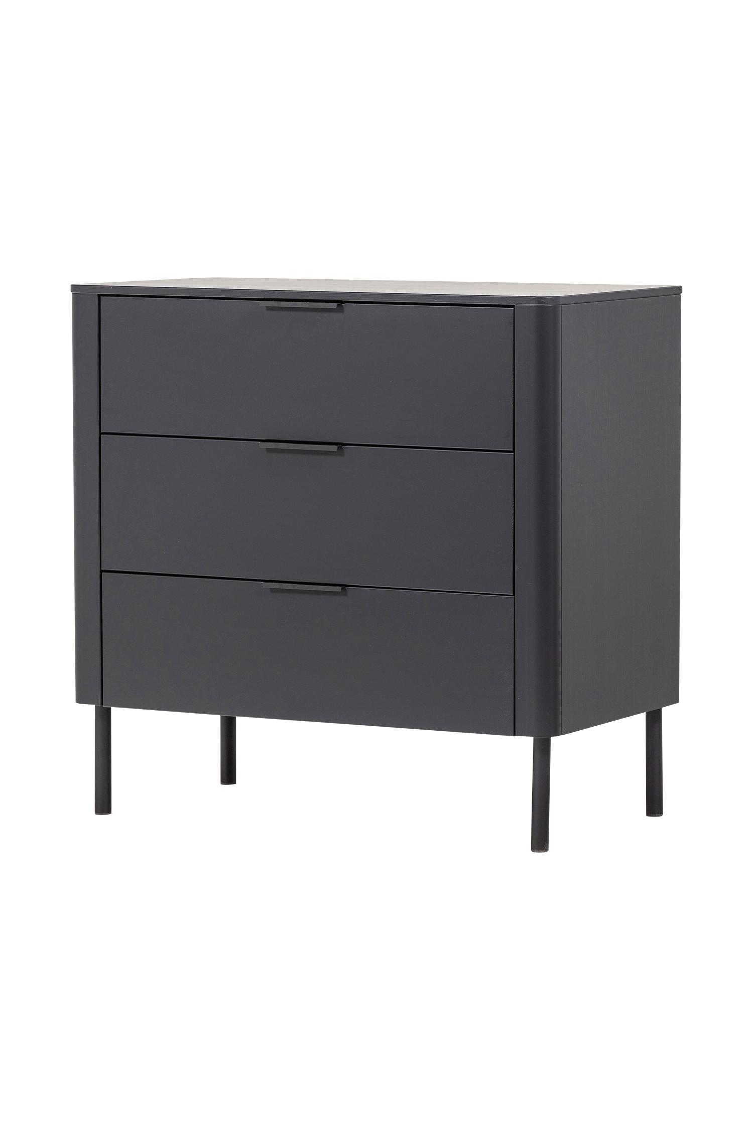 Kommode Gunnar Schwarz B: 94 Cm - Schwarz, Design, Holz (94/93/52cm) - Livetastic