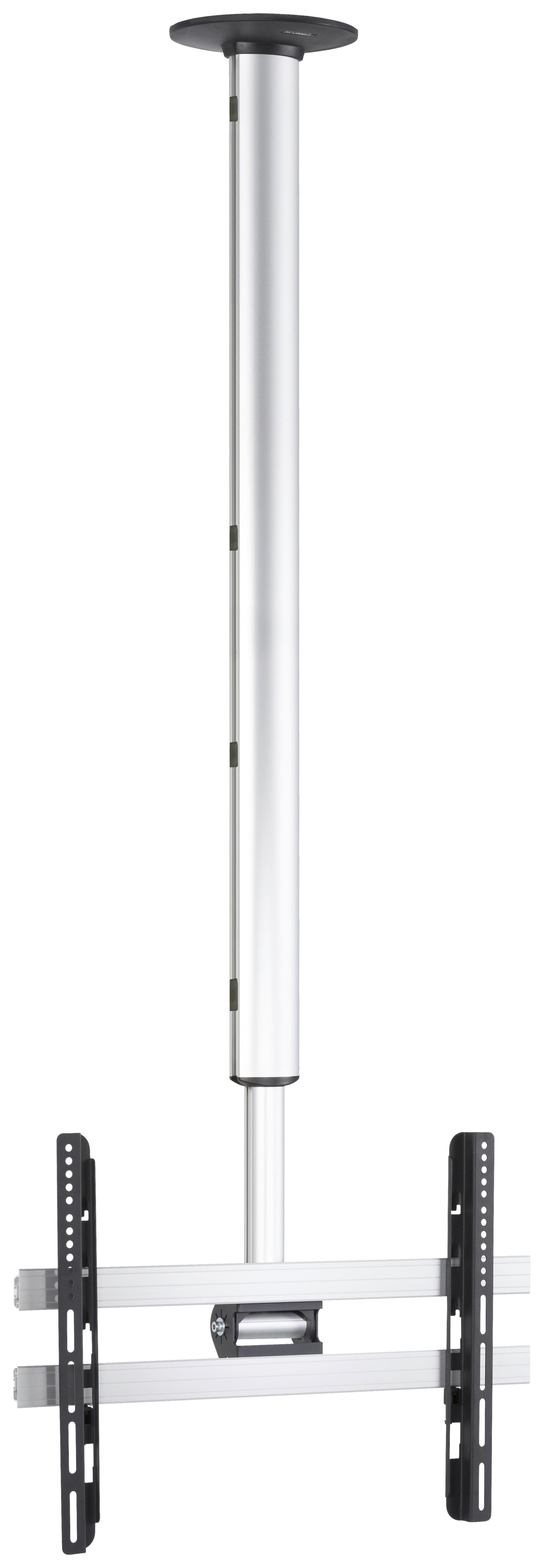 TV- Halterung cm 4 Schwarz/Silberfarben B: 62 cm - Silberfarben/Schwarz, MODERN, Metall (62/200/19cm) - MID.YOU