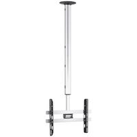 TV- Halterung cm 4 Schwarz/Silberfarben B: 62 cm - Silberfarben/Schwarz, MODERN, Metall (62/200/19cm) - MID.YOU