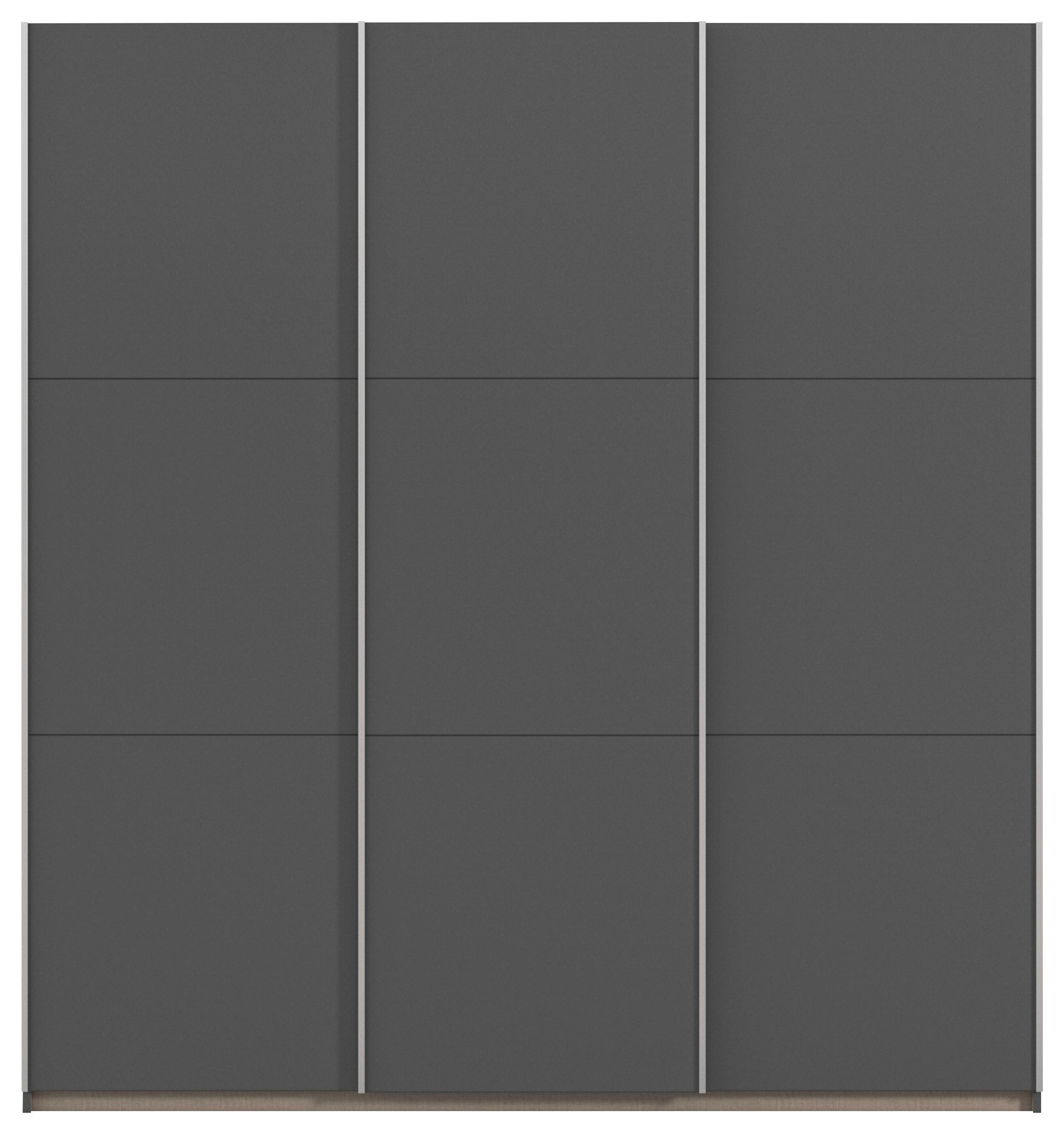 SCHWEBETÜRENSCHRANK Berny, Grau B: 196cm - Grau, Trend, Holzwerkstoff (196/210/59cm)
