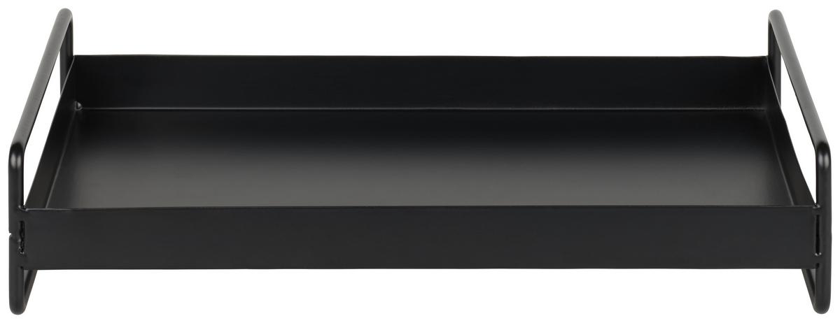 Dekorační podnos Leona L - černá, kov (30,8/20/7cm) - Mömax