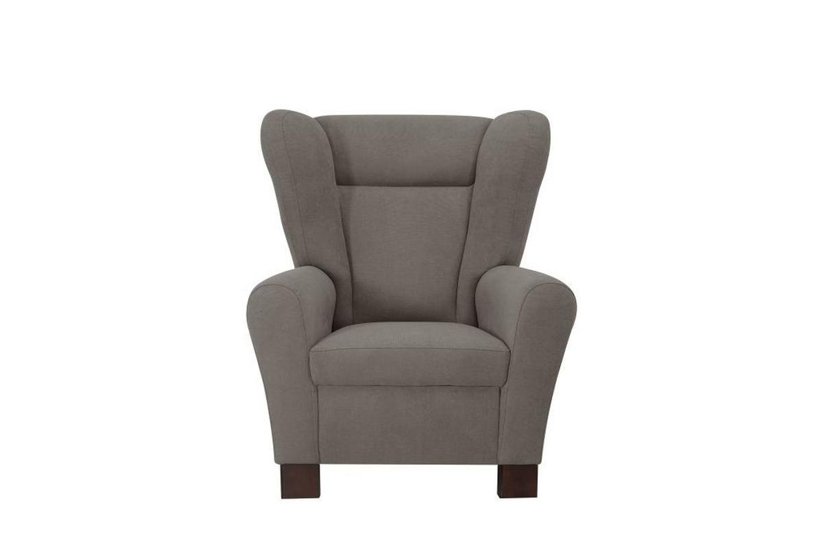 Křeslo ušák CHANDLER, hnědá - hnědá, Design, dřevo/kompozitní dřevo (95/109/97cm) - Ondega