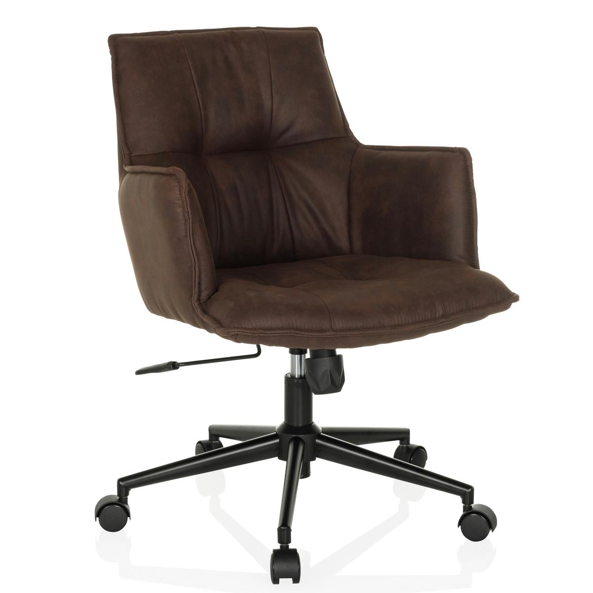 Drehstuhl Solao Life Dunkelbraun B: 54 cm - Dunkelbraun/Schwarz, MODERN, Kunststoff/Textil (54/85/70cm) - MID.YOU