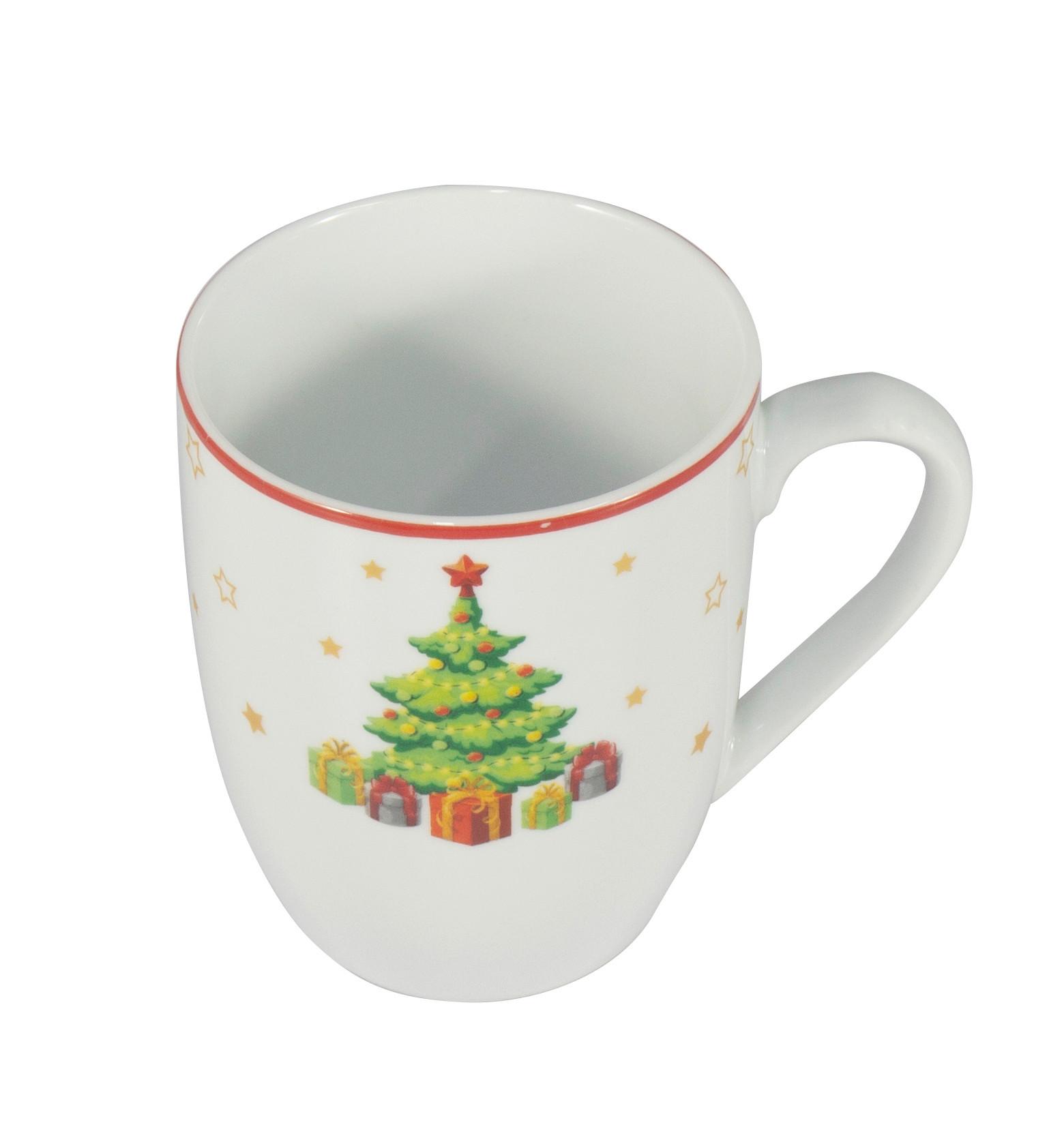 Kaffeebecher Doro - Rot/Weiß, Design, Keramik (7,6/9,7cm) - Luca Bessoni