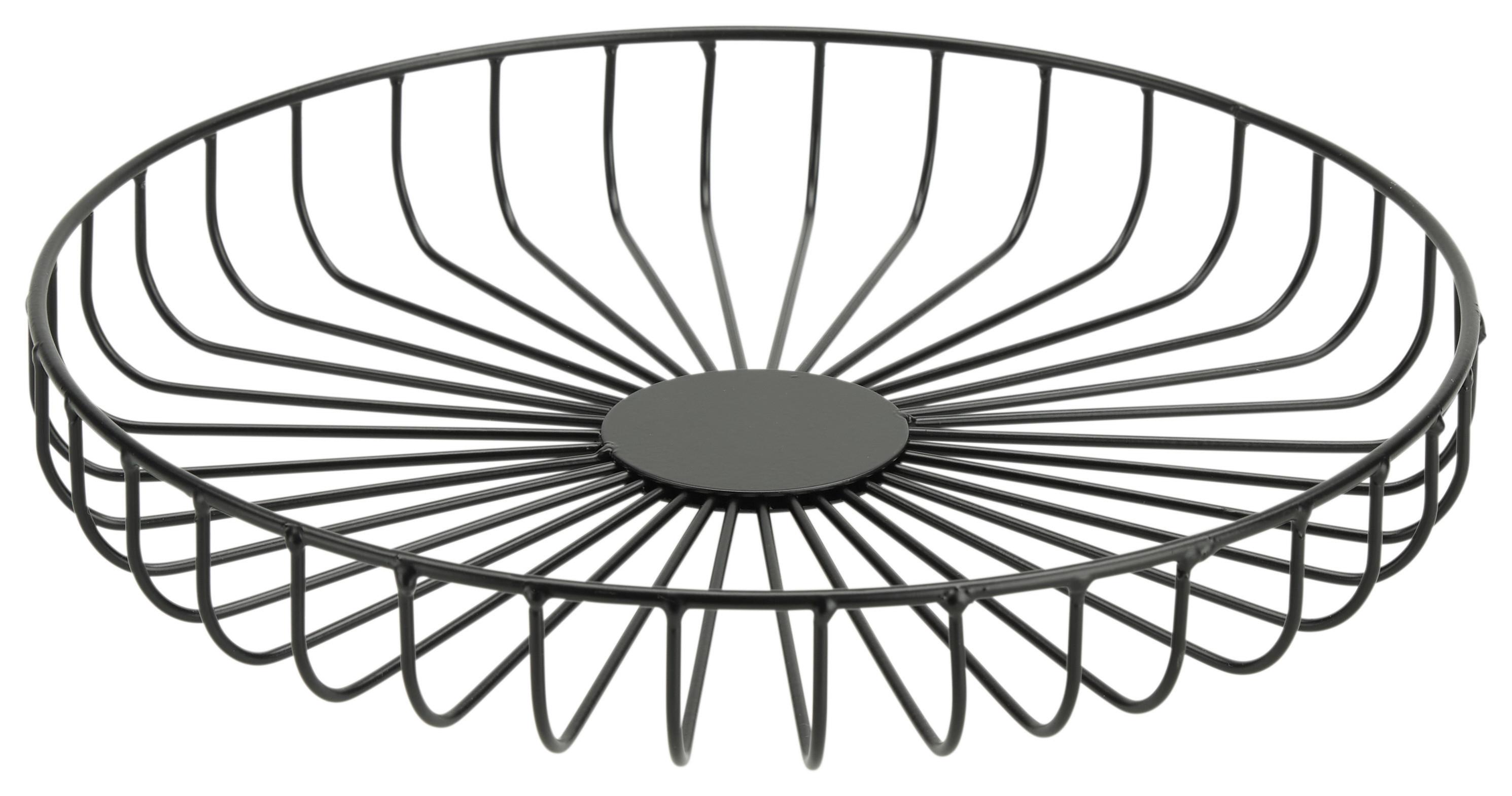 Dekoračná miska Petra, Ø: 28cm - čierna, Basics, kov (28/5cm) - Modern Living