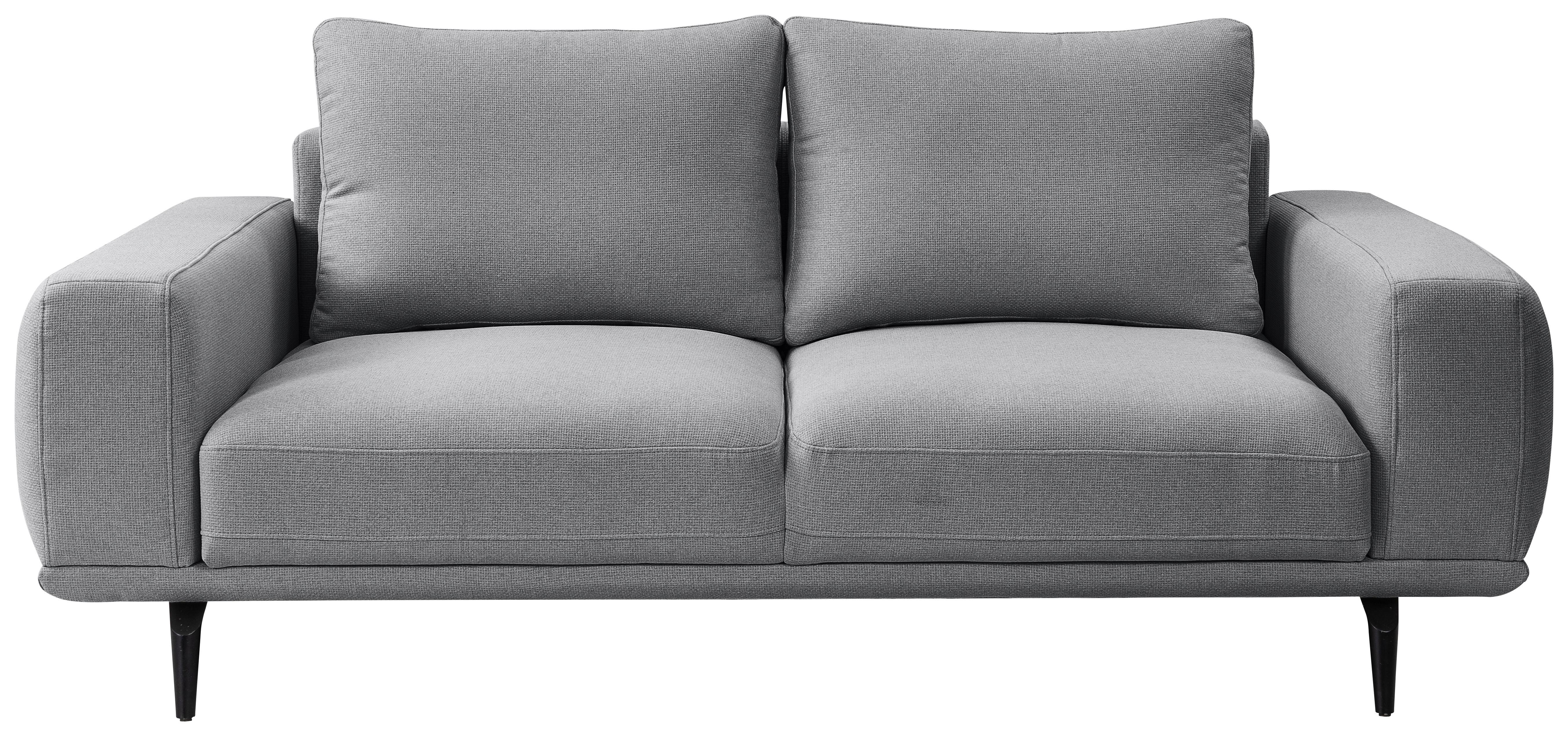 2-sitzer-sofa Selene Grau, B: 202 Cm - Schwarz/Grau, MODERN, Textil (202/89/115cm) - MID.YOU