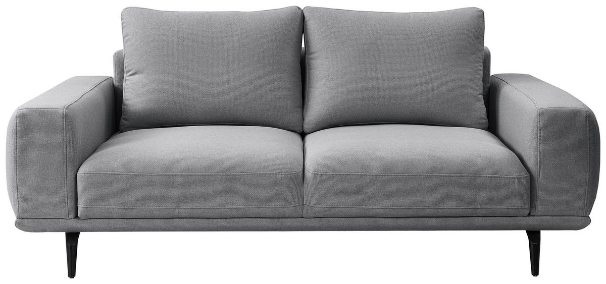 2-sitzer-sofa Selene Grau, B: 202 Cm - Schwarz/Grau, MODERN, Textil (202/89/115cm) - MID.YOU