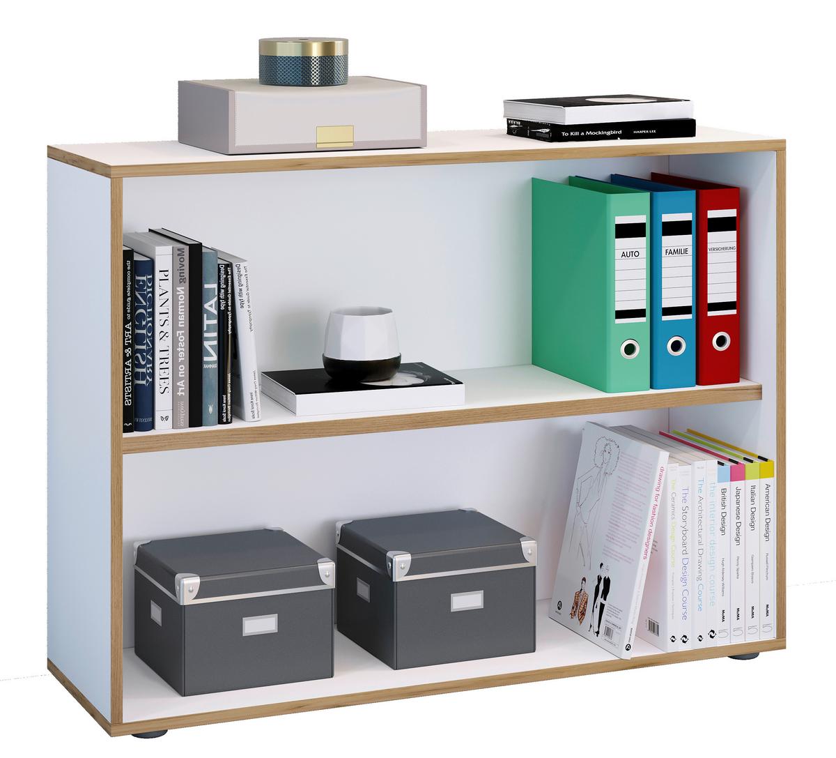 REGÁL NA ŠANÓNY SALIA B100 - čierna/biela, Design, kompozitné drevo/plast (100/74/33cm) - P & B