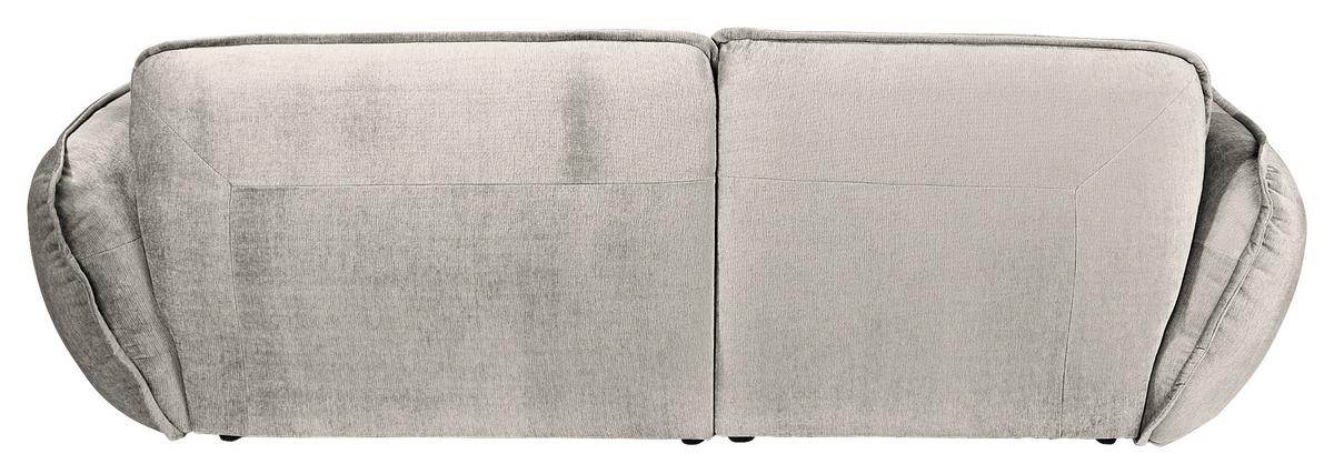 Ecksofa Fluffy Silberfarben S: 269x184 Cm - Silberfarben/Schwarz, MODERN, Textil (269/184cm) - Trendmanufaktur