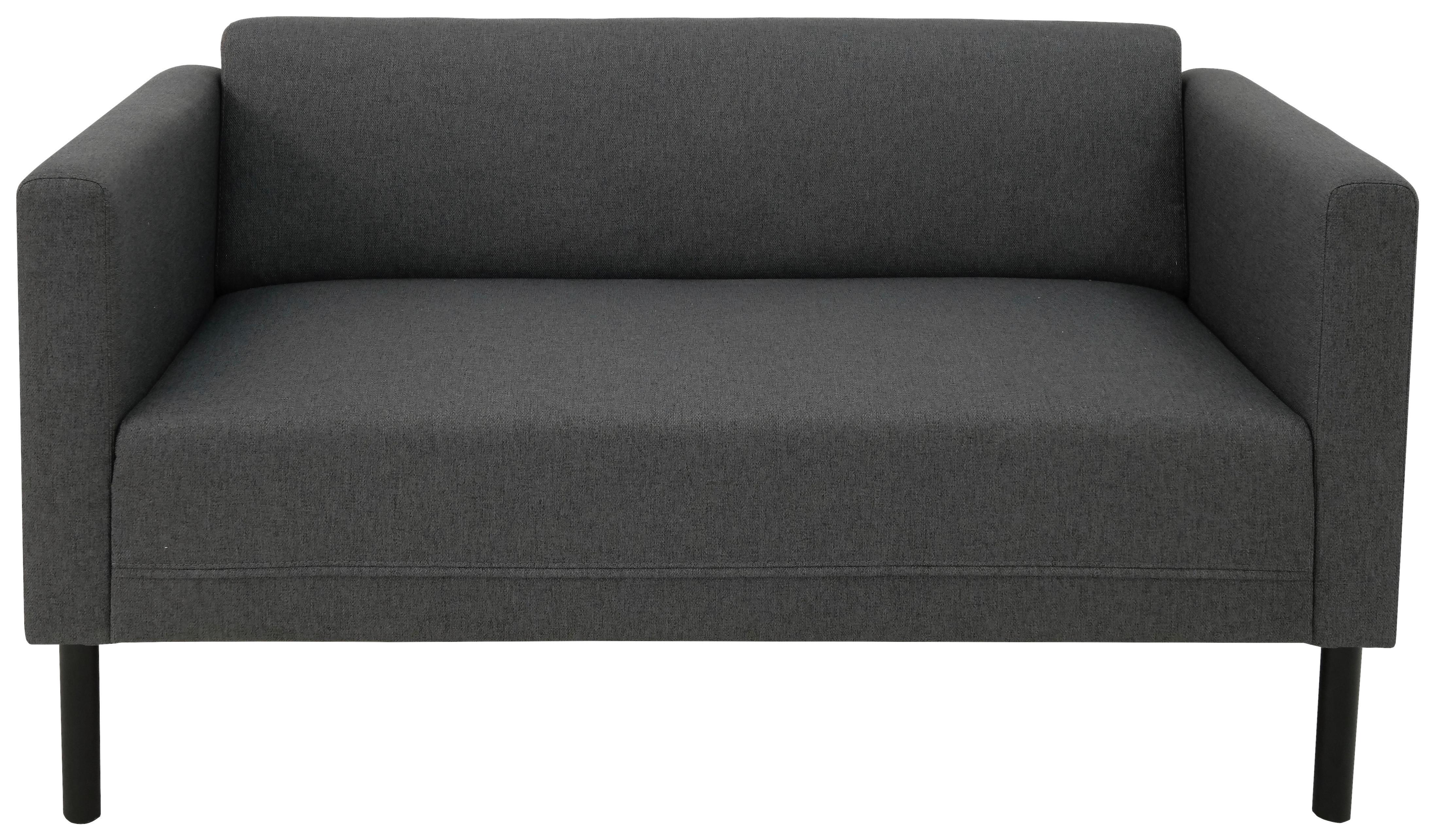 2-Sitzer-Sofa Derby Anthrazit B: 133 cm - Anthrazit/Schwarz, Basics, Textil (133/70/66cm) - P & B