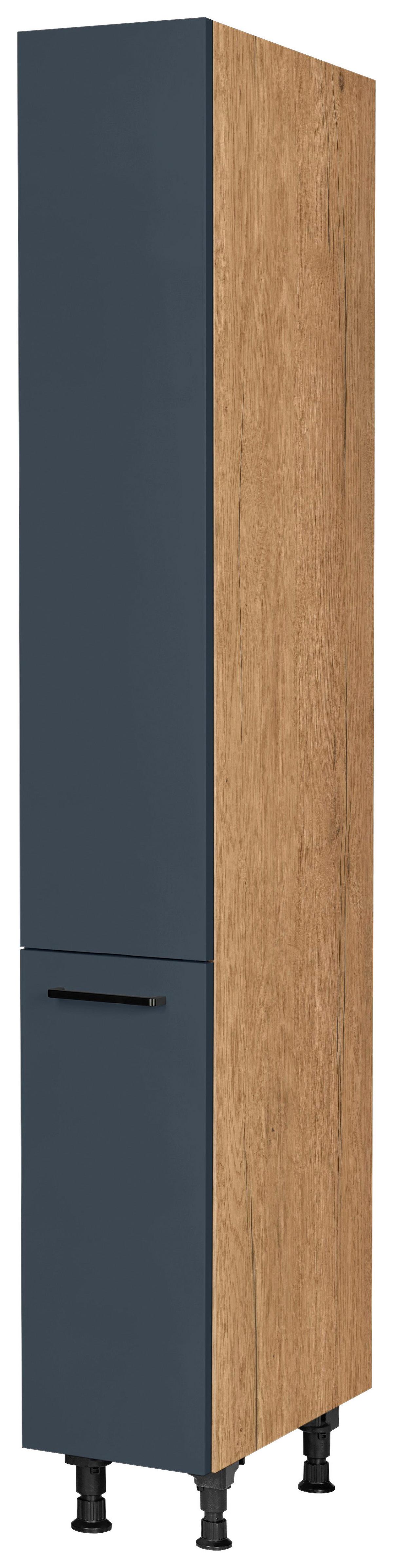 Apothekerschrank Easytouch - Blau/Eichefarben, MODERN, Holzwerkstoff/Metall (30/216,6/58cm) - Nobilia