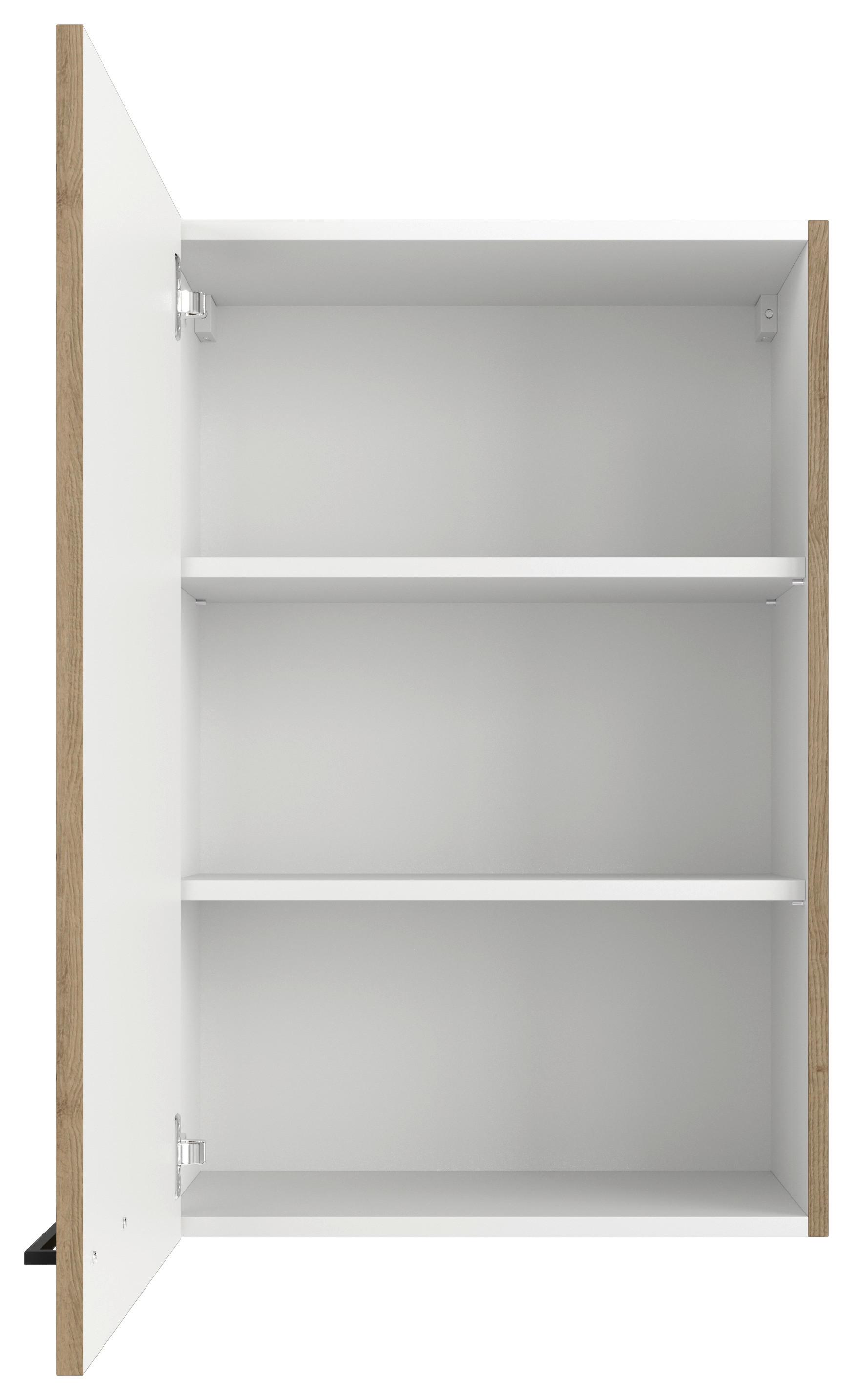 HORNÁ KUCHYNSKÁ SKRINKA CARA H 60-89 - farba ušľachtilej ocele/dub artisan, Konventionell, kov/kompozitné drevo (60/89/32cm) - FlexWell