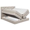 Boxspringbett Inkl. Topper Beige 160x200 Cm Loreno - Beige/Schwarz, MODERN, Holzwerkstoff/Textil (160/200cm) - MID.YOU