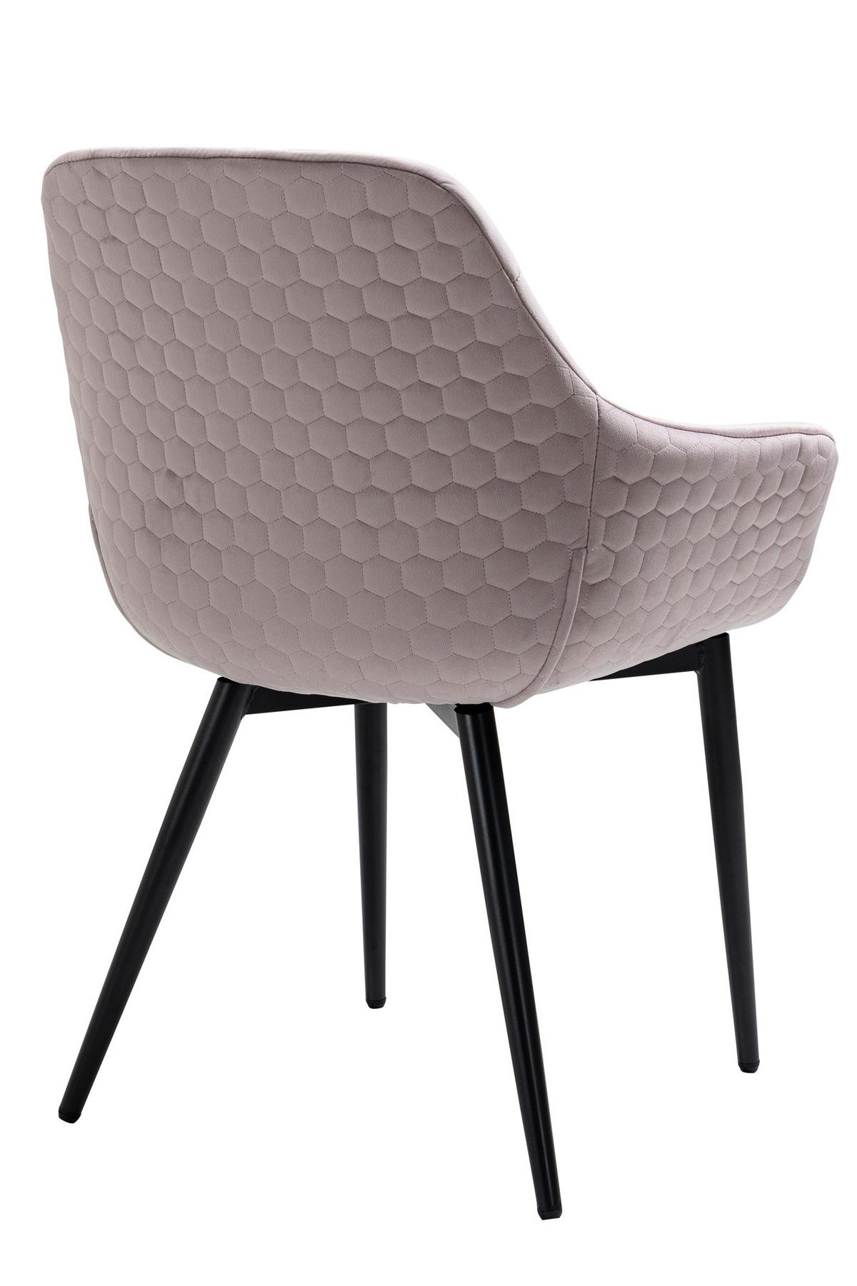 Armlehnstuhl Rosa B: 63 Cm - Schwarz/Rosa, MODERN, Textil/Metall (63/81,5/61cm) - Livetastic