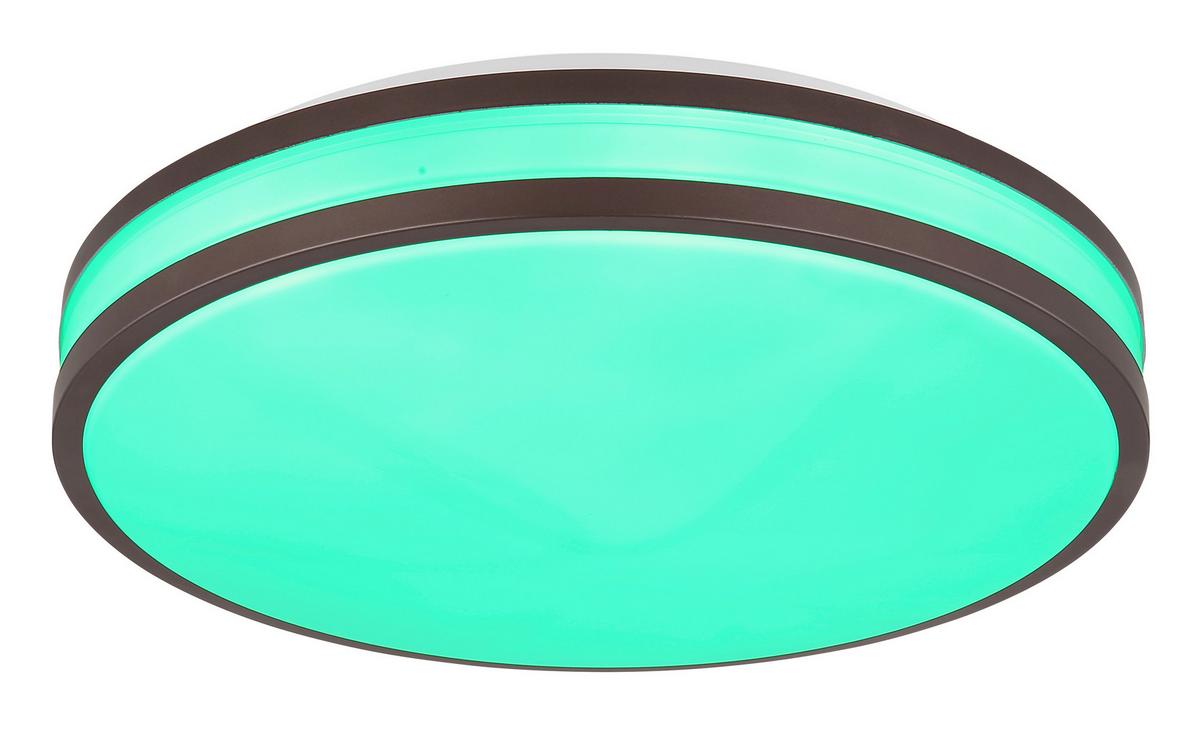 Led-deckenleuchte 41266-18 - Weiß/Cappuccino, KONVENTIONELL, Kunststoff/Metall (34/7cm) - Globo