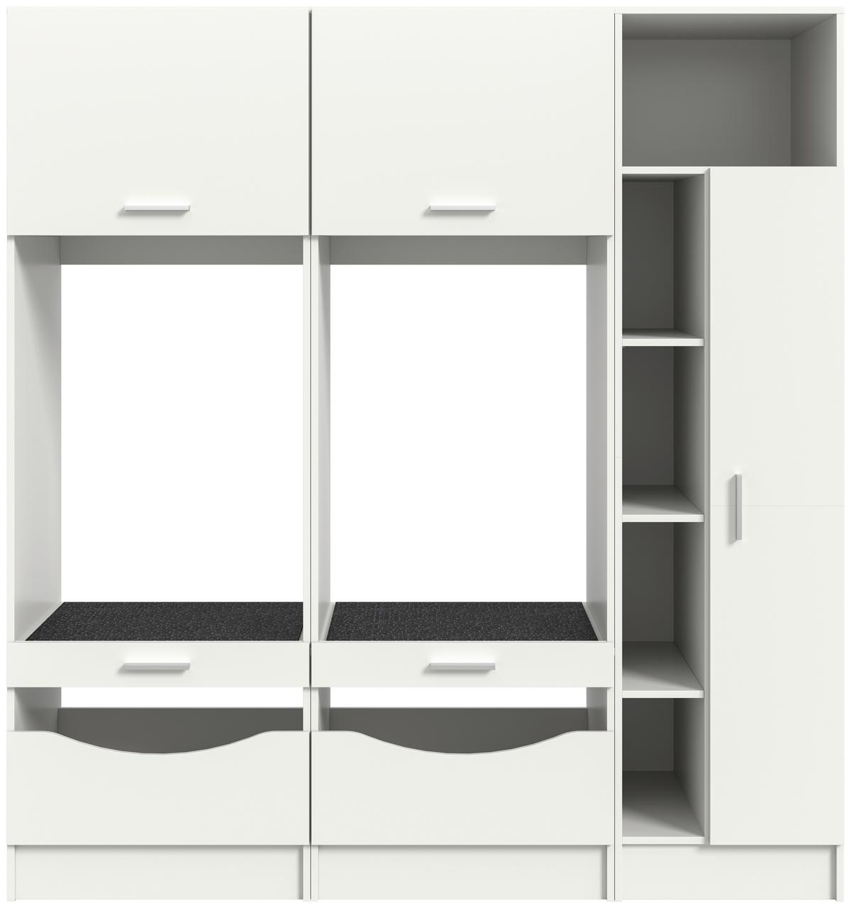 Prádelna Free bílá - bílá, Basics, kompozitní dřevo (183/195/68cm) - MID.YOU