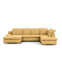 Wohnlandschaft Isona Gelb - Chromfarben/Gelb, Design, Textil (165/353/212cm) - Livetastic