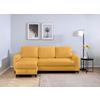Ecksofa Moli, Gelb S: 236x148 cm - Gelb/Schwarz, Design, Textil (236/148cm) - MID.YOU
