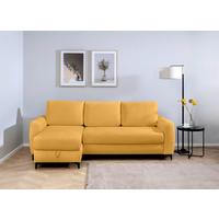 Ecksofa Moli, Gelb S: 236x148 cm - Gelb/Schwarz, Design, Textil (236/148cm) - MID.YOU