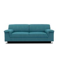 3-sitzer-sofa Jamie Rücken Echt Petrol Webstoff - Chromfarben/Petrol, KONVENTIONELL, Textil (190/72/80cm) - MID.YOU