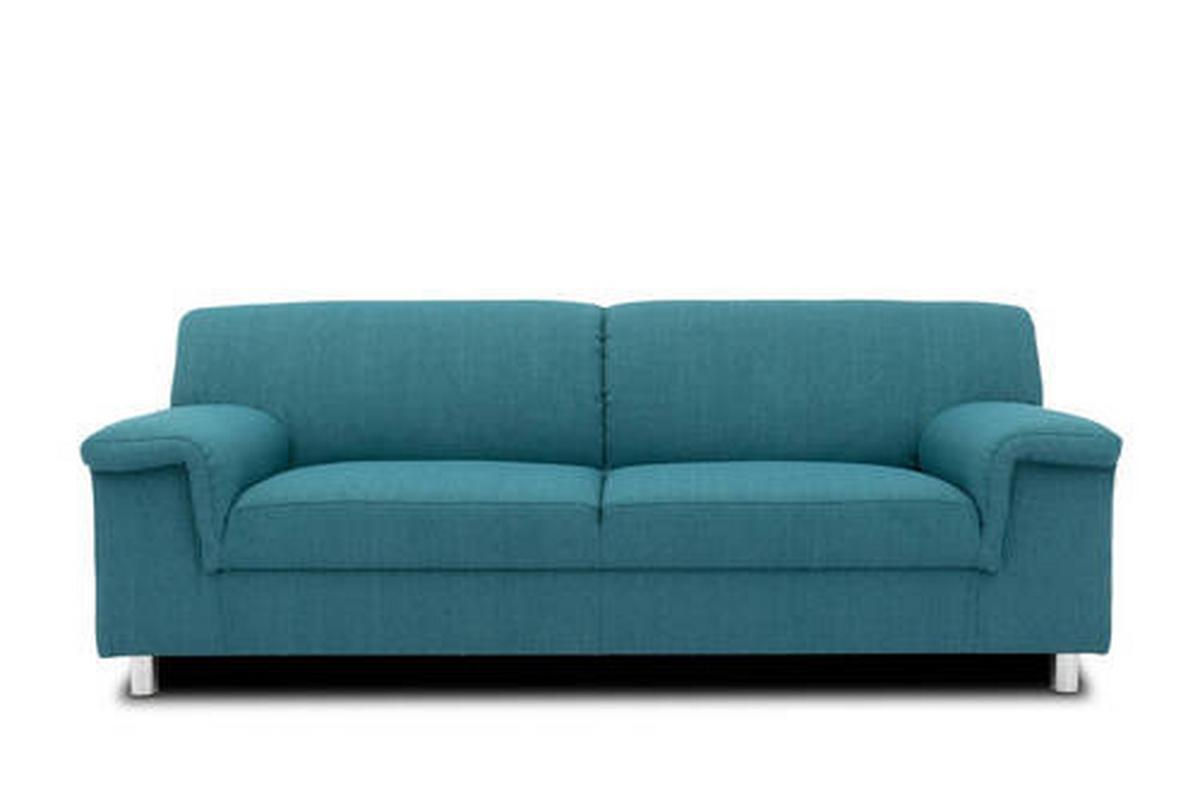 3-sitzer-sofa Jamie Rücken Echt Petrol Webstoff - Chromfarben/Petrol, KONVENTIONELL, Textil (190/72/80cm) - MID.YOU