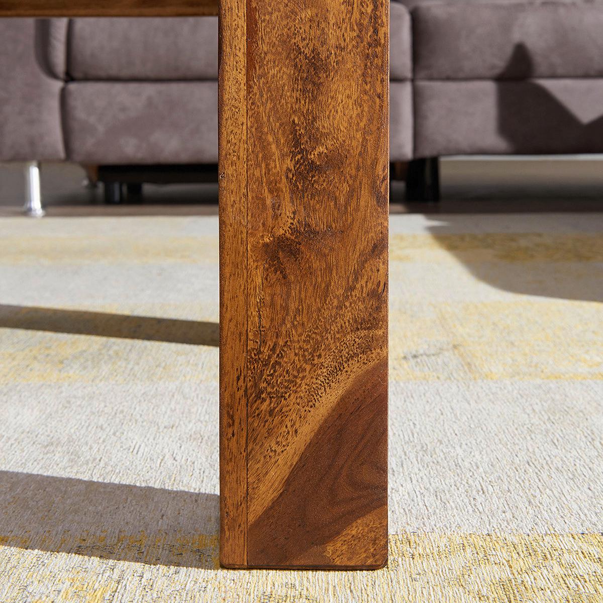 Konferenčný stolík Mumbai masív - farba indického palisandra, Design, drevo (110/60/40cm) - MID.YOU