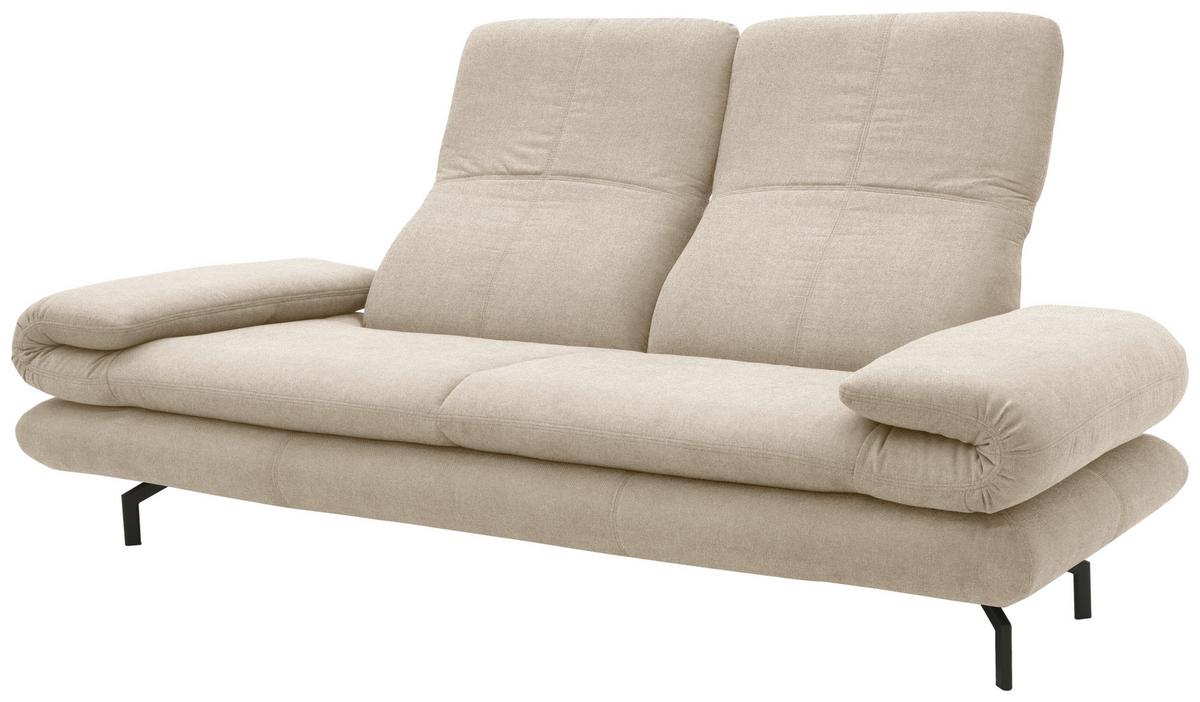 2,5-sitzer Beige - Beige/Schwarz, Design, Textil (224 (284)/83 (110)/98cm) - LOOKS by W.Joop