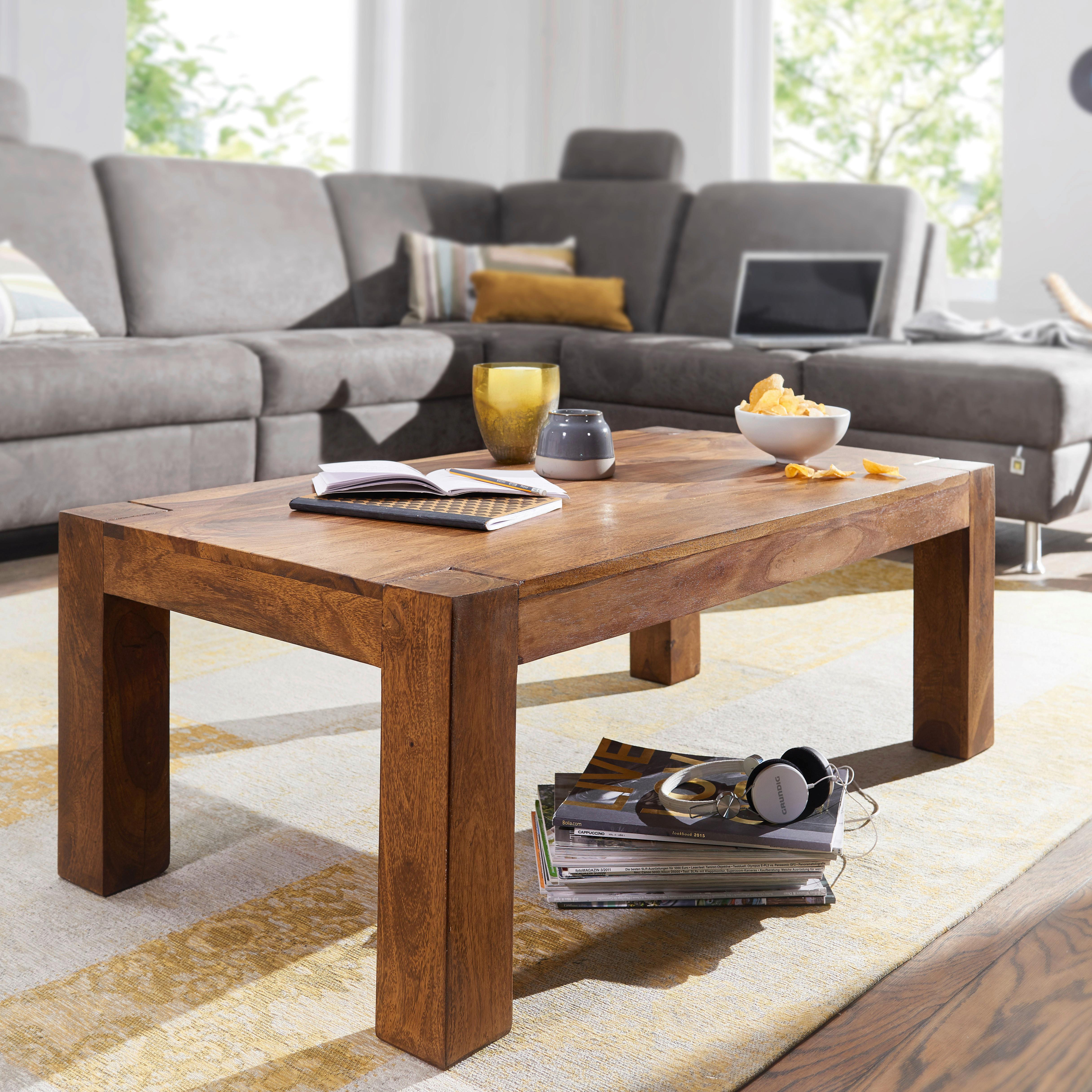 Couchtisch Holz Massiv Mumbai, Sheesham - Sheeshamfarben, Design, Holz (110/60/40cm) - MID.YOU