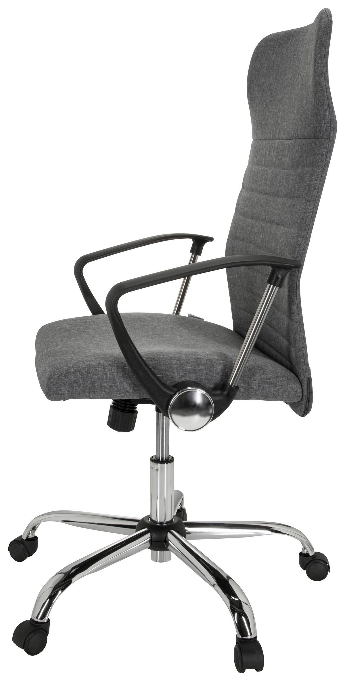 Drehstuhl Arton 40 Grau - Silberfarben/Schwarz, MODERN, Kunststoff/Textil (72/113/55cm) - MID.YOU