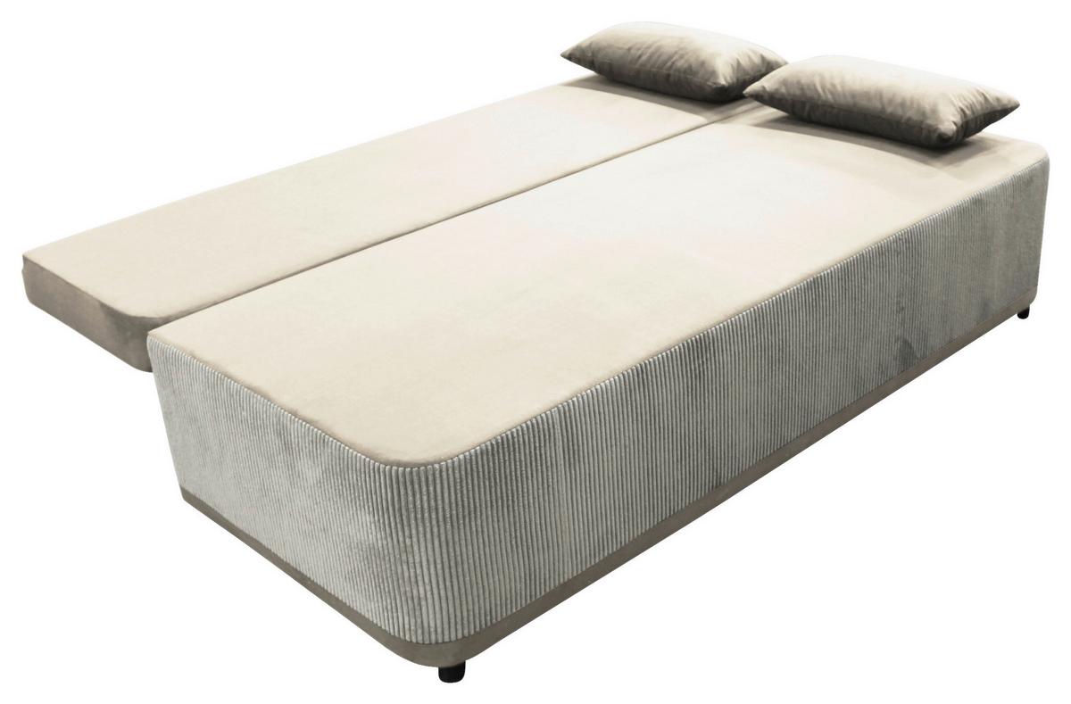 Schlafsofa Stella Creme B: 197 cm - Creme/Schwarz, Design, Textil (197/90/83cm) - MID.YOU