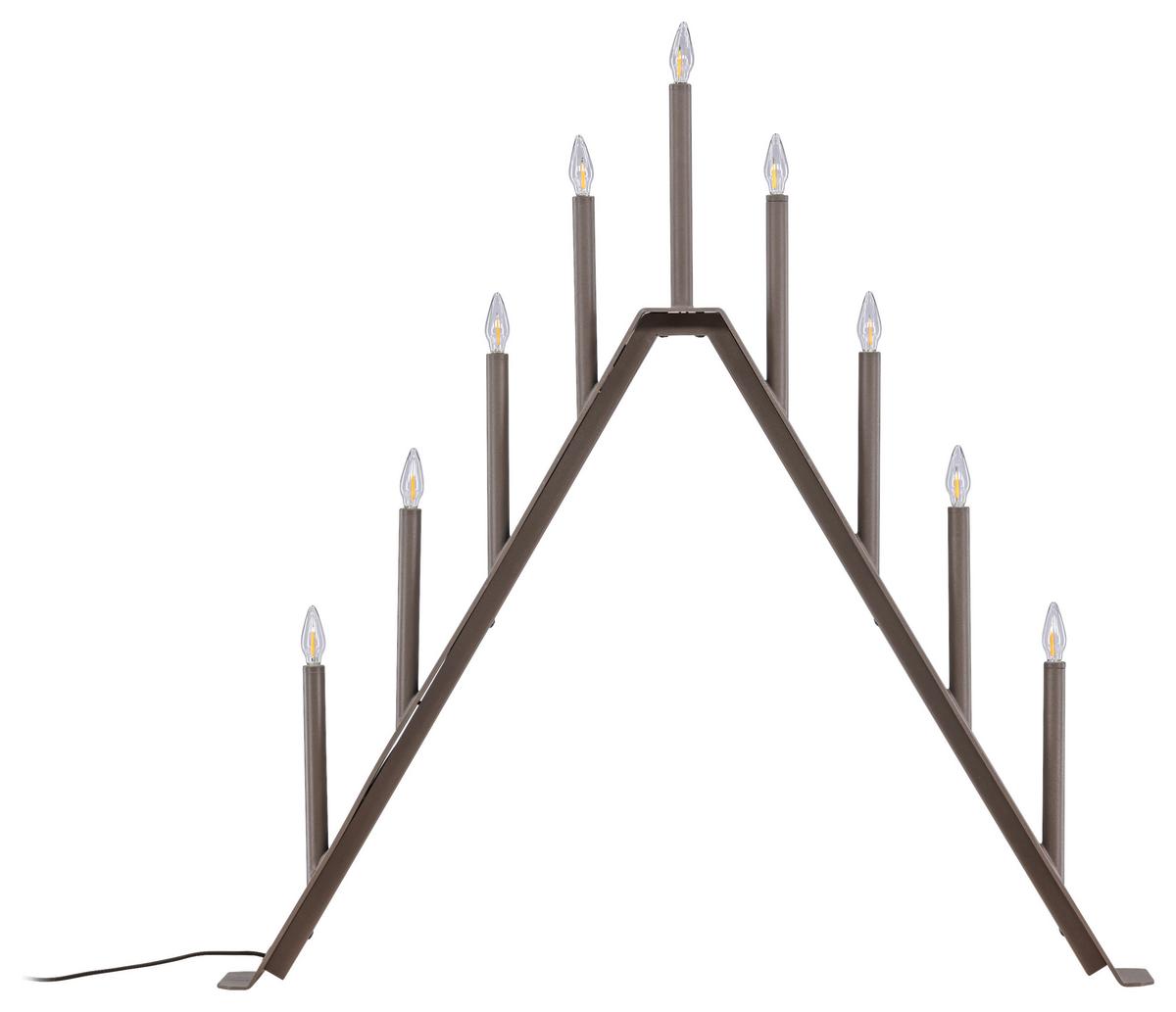 Weihnachtspyramide Are - Braun, Basics, Metall (64/64/9cm) - P & B