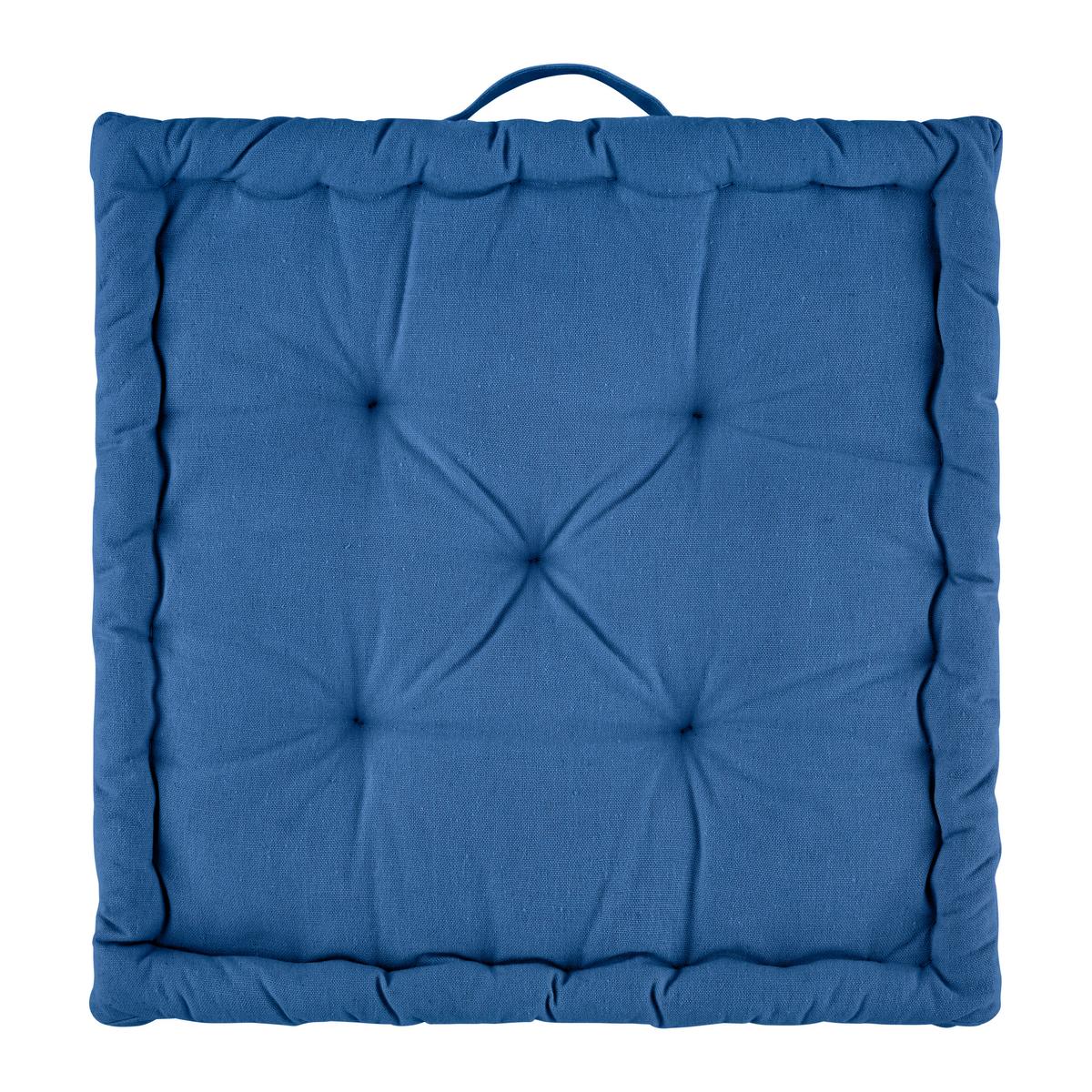 Boxkissen BO BO - modrá, textil (40/40/6cm) - Modern Living